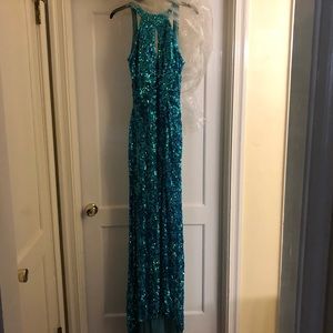 Open Back Sequined Gown